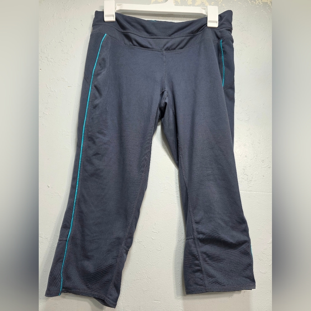 Tangerine- Grey Aqua Yoga Leggings